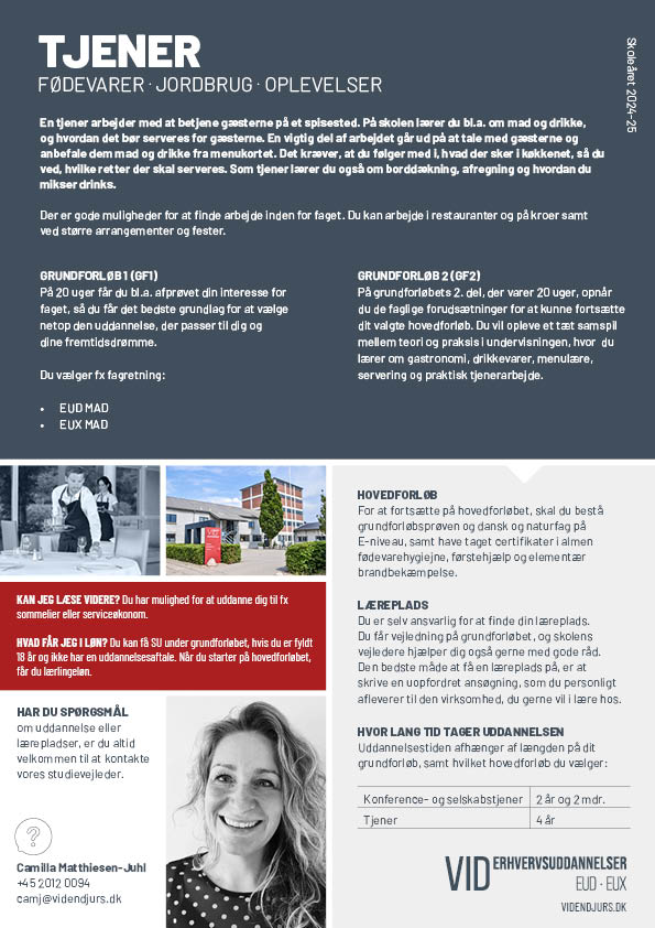 Faktaark om uddannelsen Tjener